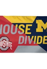 WINCRAFT Ohio State Buckeyes / Michigan Wolverines Deluxe 3'x5' House Divided Flag