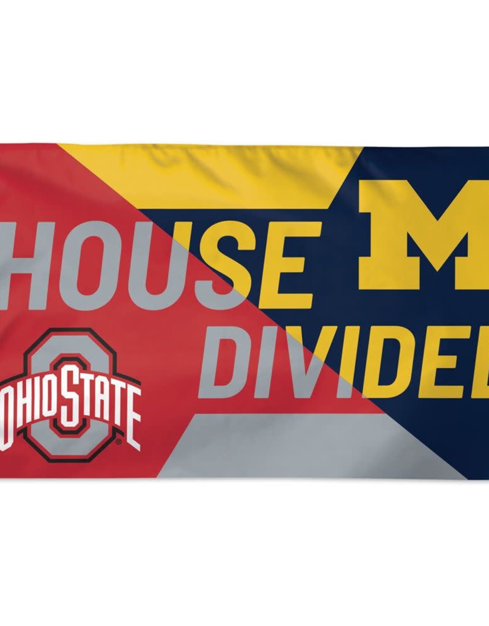 WINCRAFT Ohio State Buckeyes / Michigan Wolverines Deluxe 3'x5' House Divided Flag