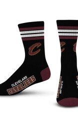 For Bare Feet Cleveland Cavaliers Men's Deuce Stripe Crew Socks