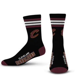 For Bare Feet Cleveland Cavaliers Men's Deuce Stripe Crew Socks