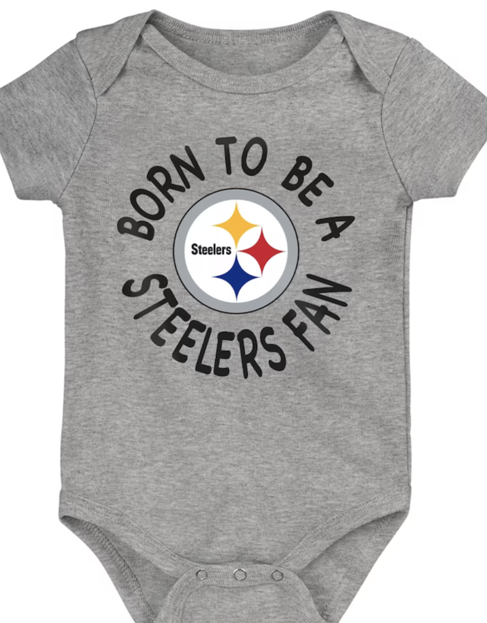 OUTERSTUFF Pittsburgh Steelers Newborn Born To Be 3-Piece Creeper Set