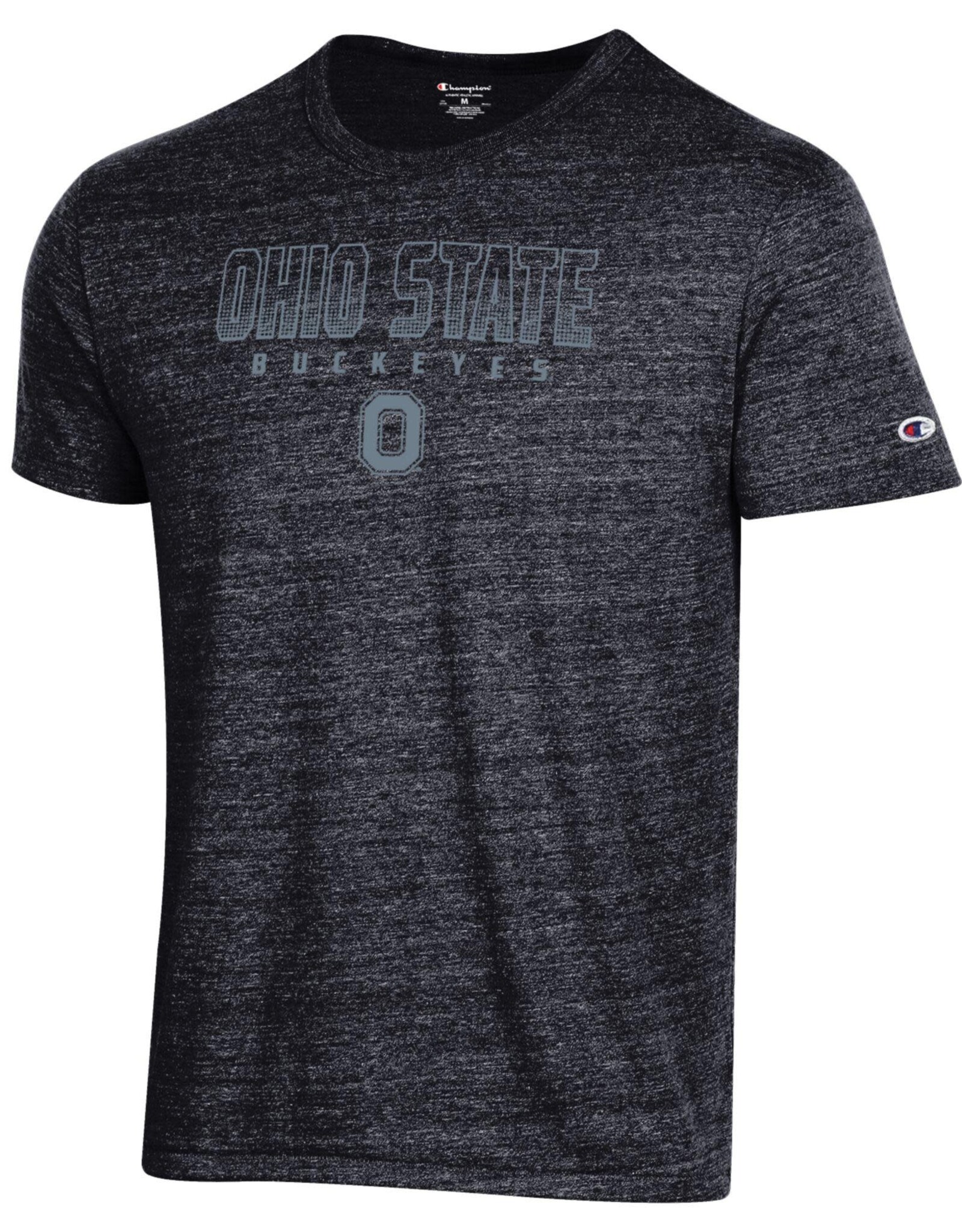 Champion Ohio State Buckeyes Men's Tri-Blend Ombre Wordmark Short Sleeve Tee