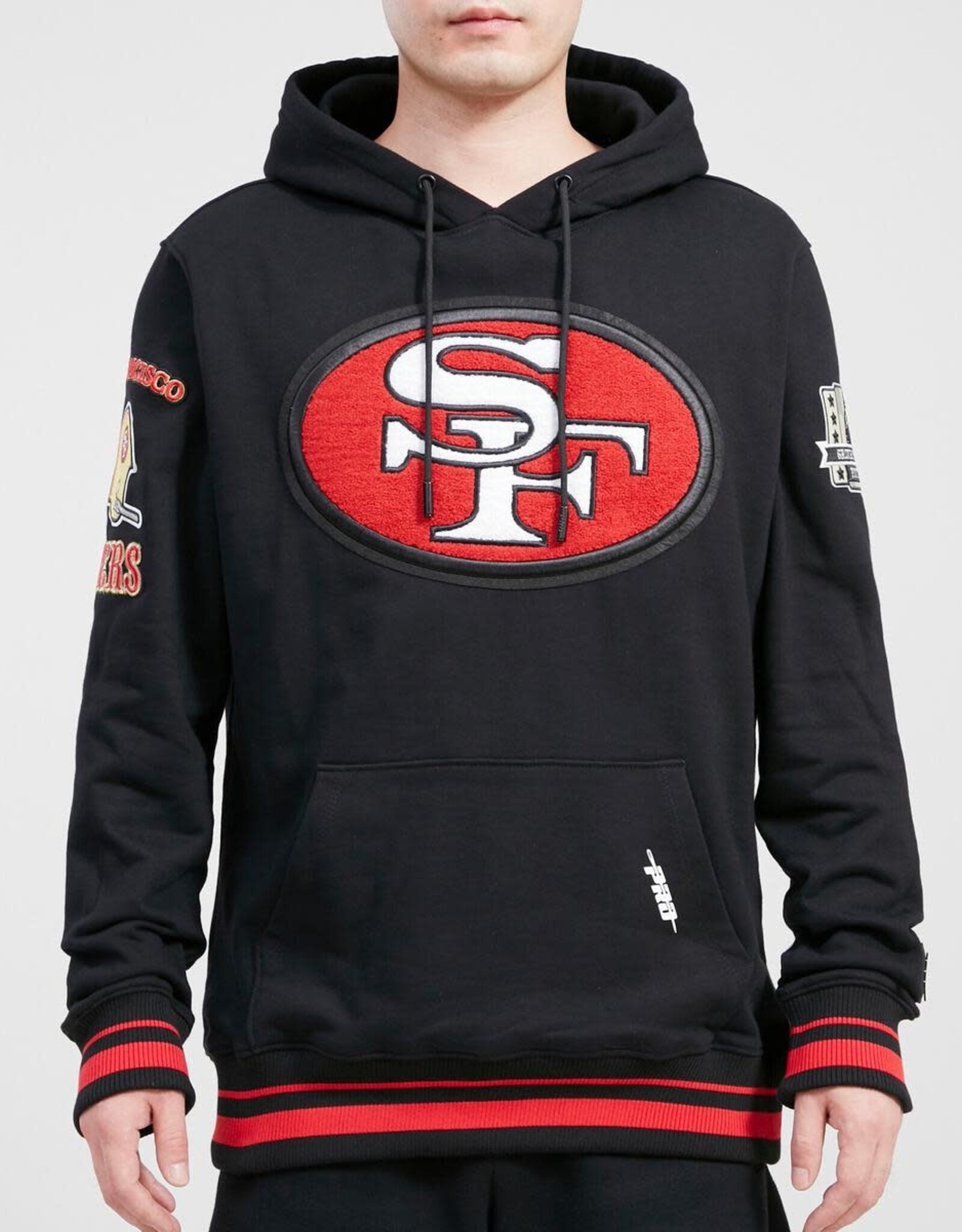 Pro Standard San Francisco 49ers Men's Retro Classic Fleece Pullover Hoodie - Black
