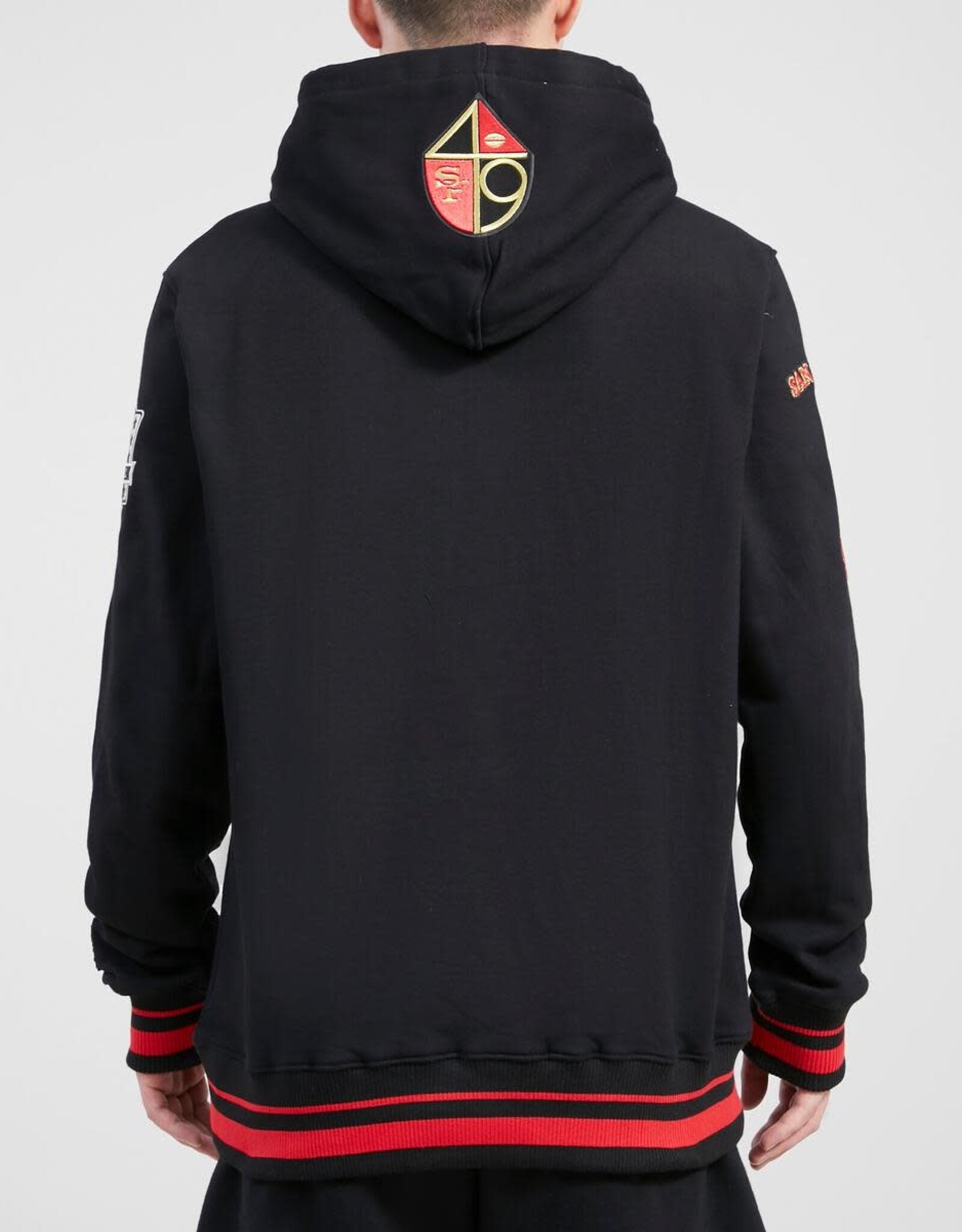 Pro Standard San Francisco 49ers Men's Retro Classic Fleece Pullover Hoodie - Black