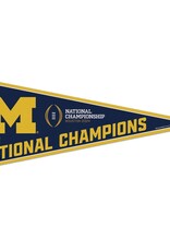 WINCRAFT Michigan Wolverines National Champions 12x30 Classic Pennant
