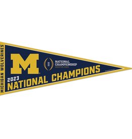 WINCRAFT Michigan Wolverines National Champions 12x30 Classic Pennant