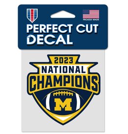 WINCRAFT Michigan Wolverines Nationals Champions 4x4 Perfect Cut Decals