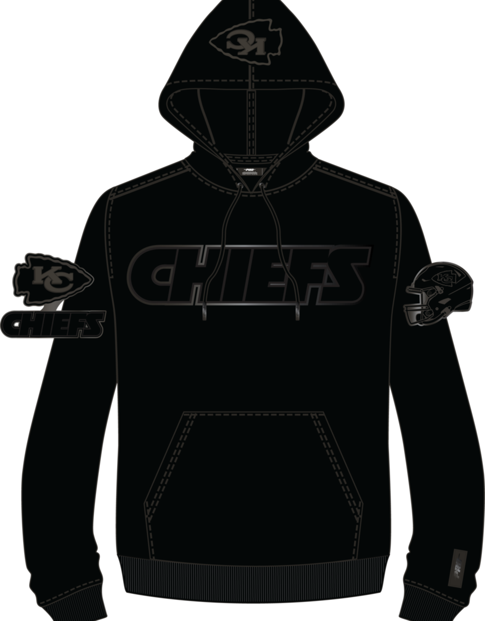 Pro Standard Kansas City Chiefs Men's Triple Black Logo Hoody