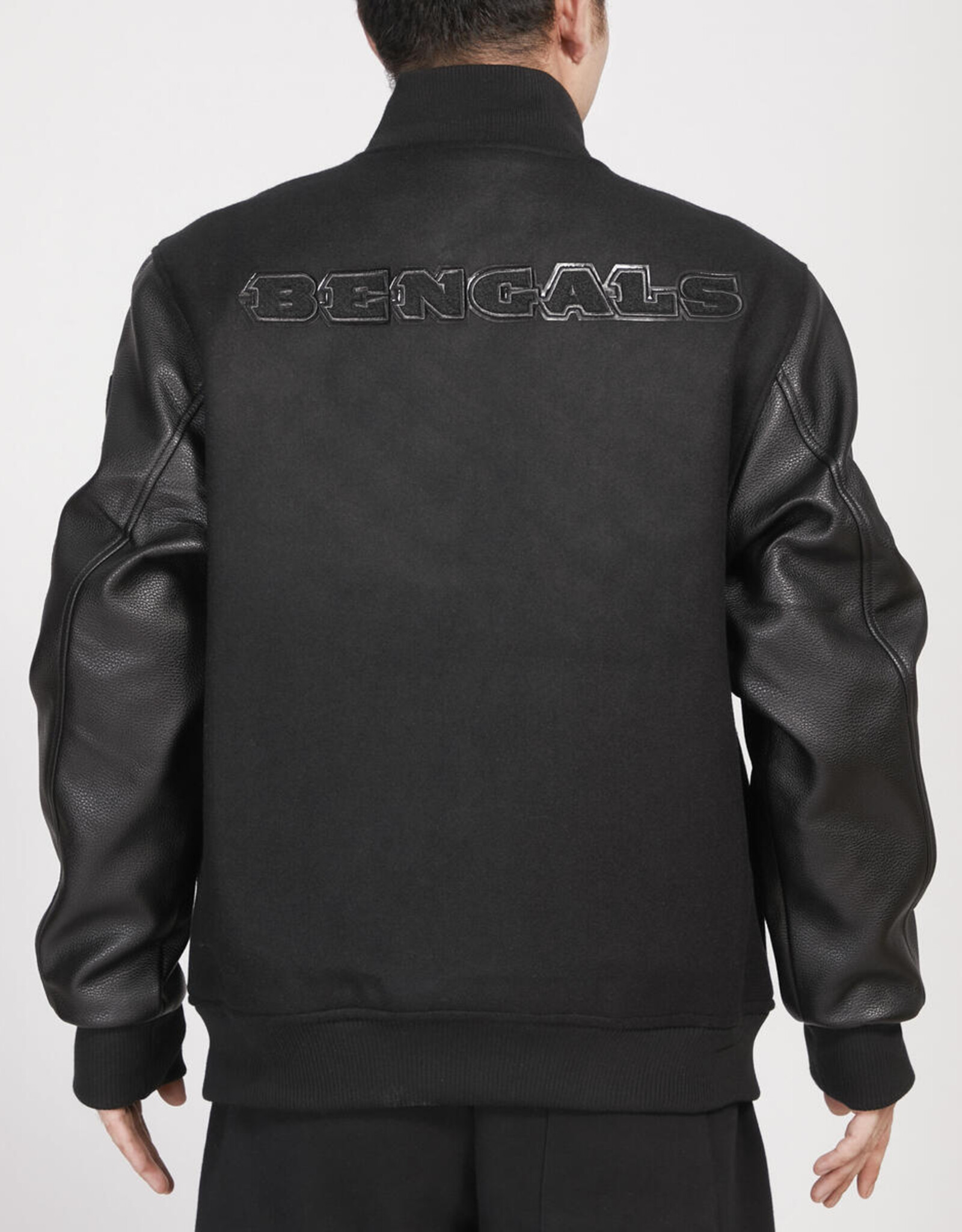 Pro Standard Cincinnati Bengals Men's Triple Black Varsity Jacket
