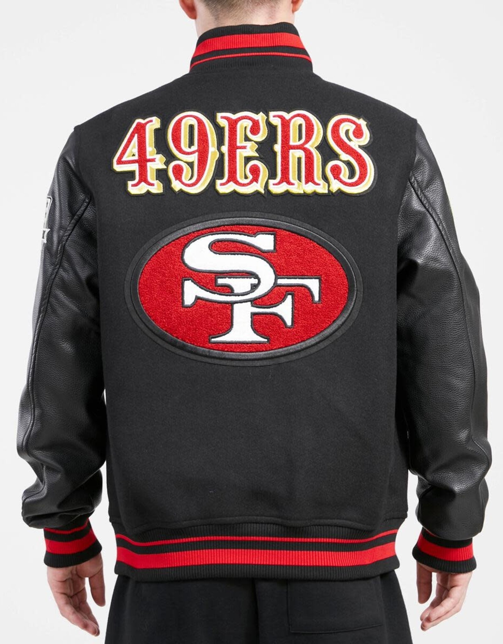 Pro Standard San Francisco 49ers Men's Classic Retro Wool Varsity Jacket - Black