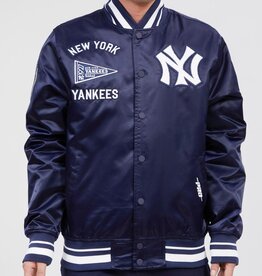 Pro Standard New York Yankees Men's Classic Retro Satin Jacket - Navy