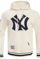 Pro Standard New York Yankees Men's Retro Classic Fleece Pullover Hoodie - Eggshell