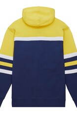 Mitchell & Ness Michigan Wolverines Men's Head Coach Pullover Hoodie - Navy / Maize