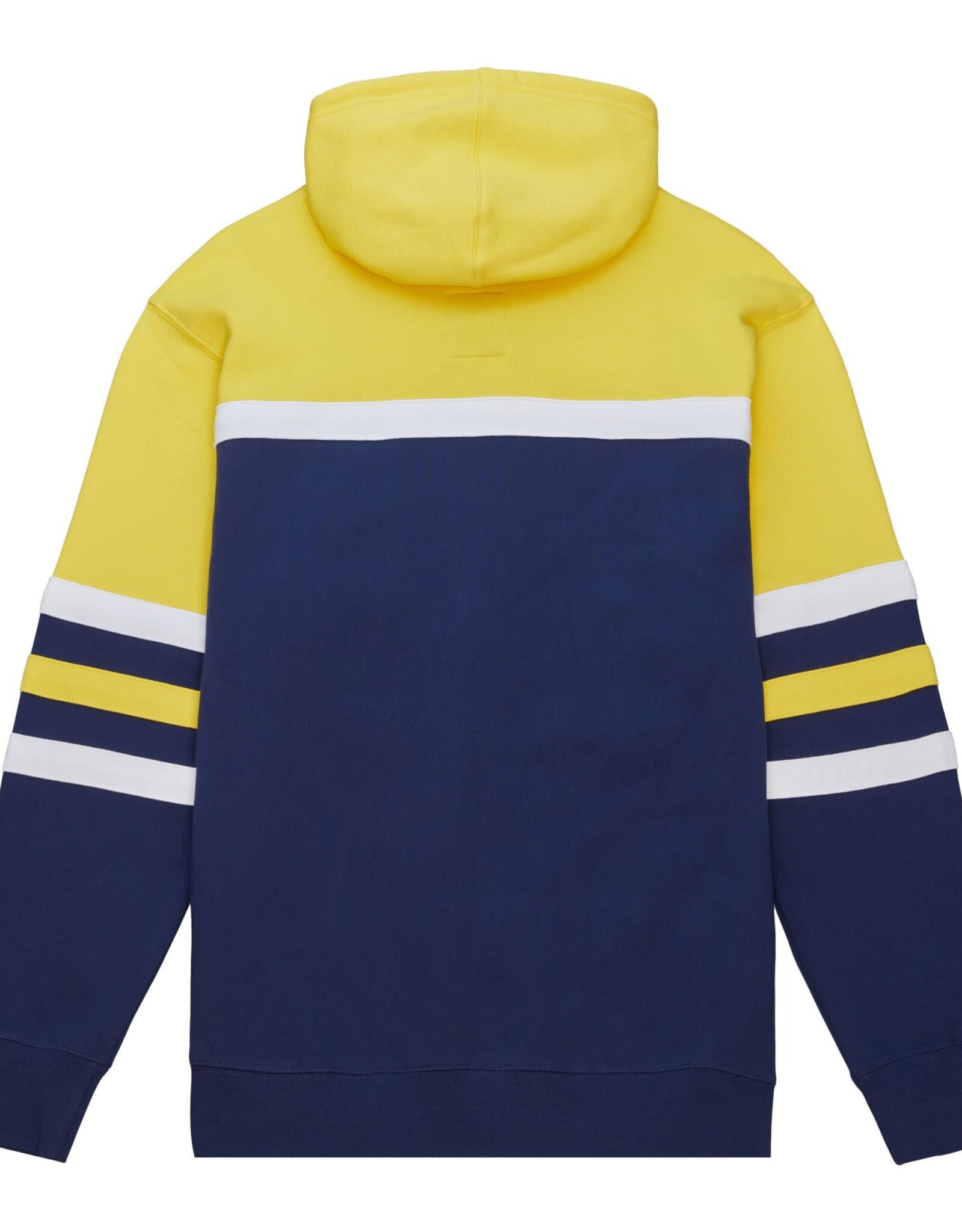 Mitchell & Ness Michigan Wolverines Men's Head Coach Pullover Hoodie - Navy / Maize