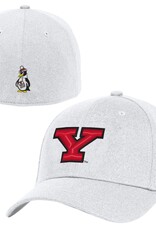 Under Armour Youngstown State Penguins WHITE Blitzing Stretch Fit Cap RED Y LOGO w/ PETE