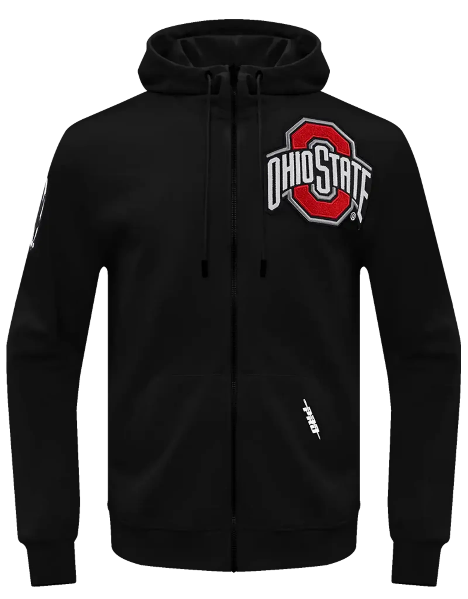 Pro Standard Ohio State Buckeyes Men's Classic Logo Front Zip Hoodie