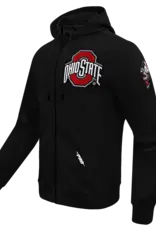 Pro Standard Ohio State Buckeyes Men's Classic Logo Front Zip Hoodie