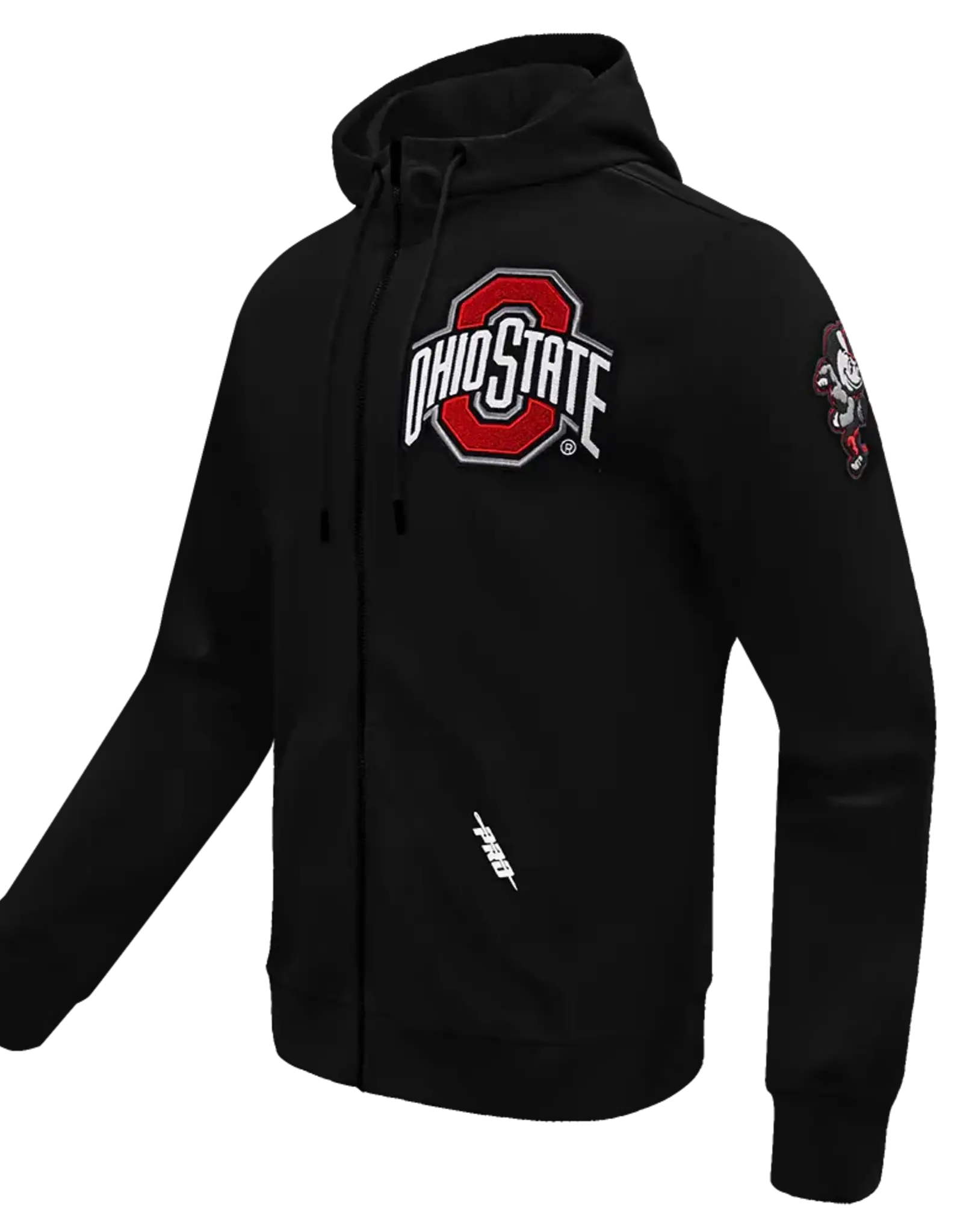 Pro Standard Ohio State Buckeyes Men's Classic Logo Front Zip Hoodie
