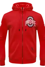 Pro Standard Ohio State Buckeyes Men's Classic Logo Front Zip Hoodie