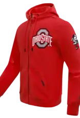 Pro Standard Ohio State Buckeyes Men's Classic Logo Front Zip Hoodie