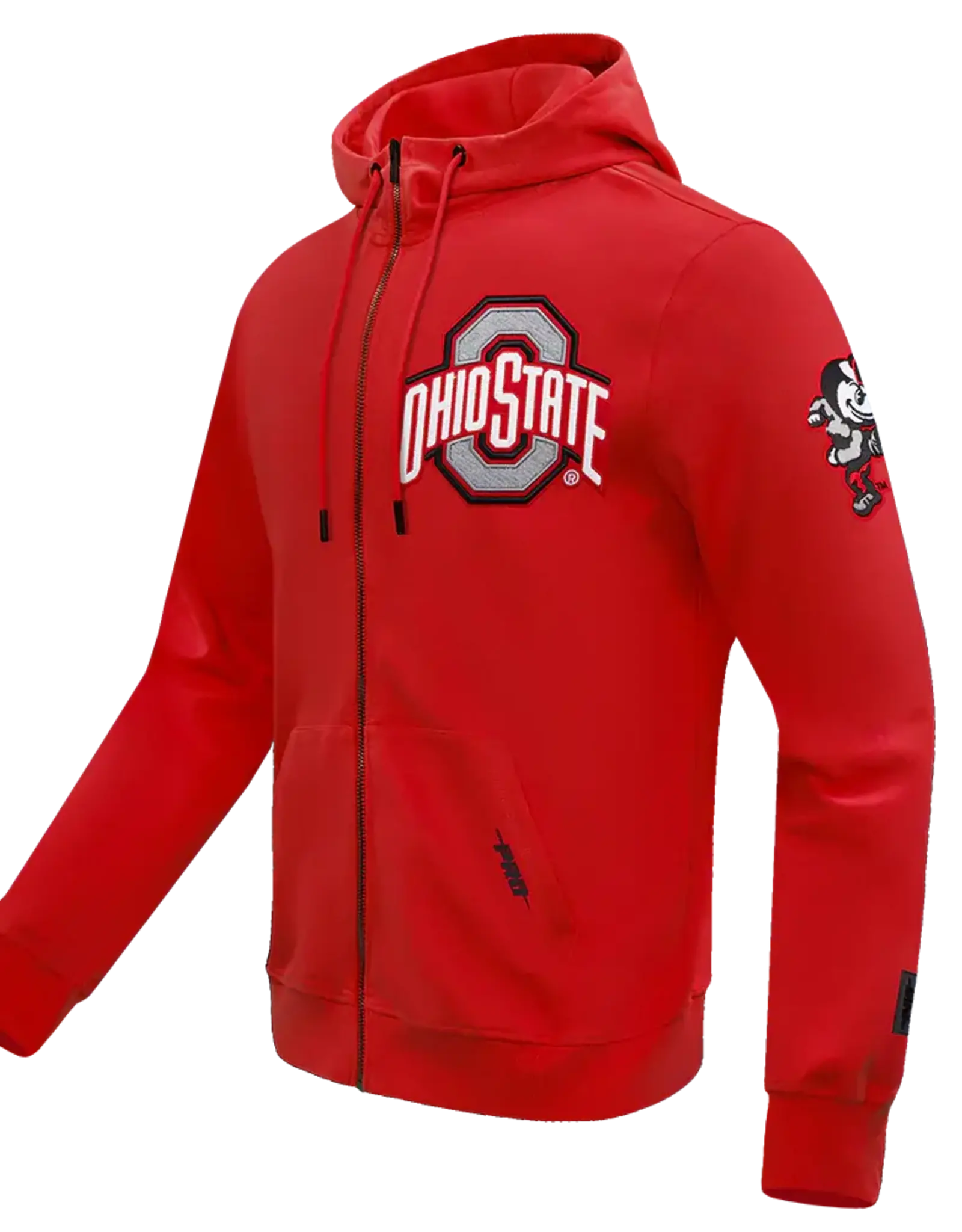 Pro Standard Ohio State Buckeyes Men's Classic Logo Front Zip Hoodie