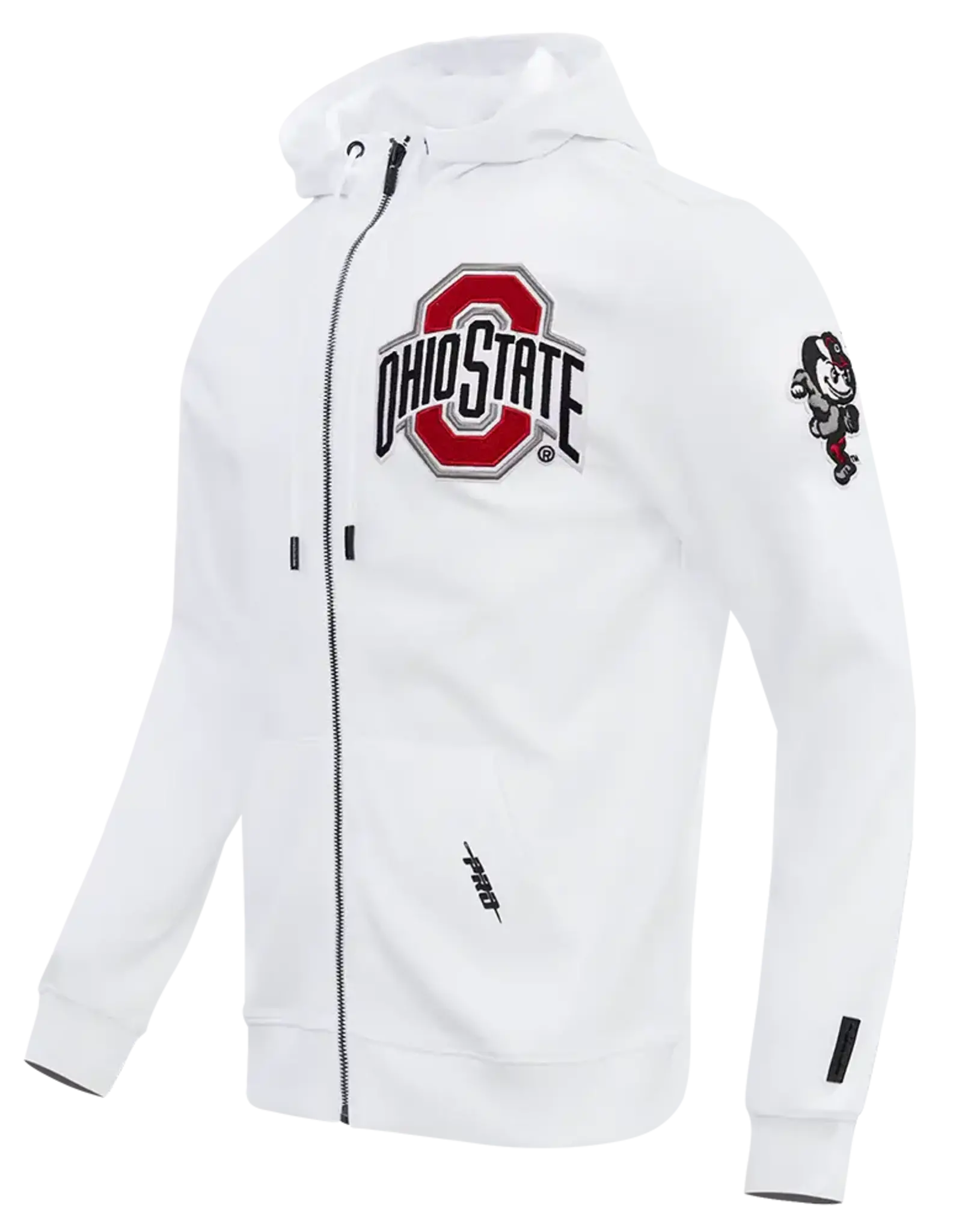 Pro Standard Ohio State Buckeyes Men's Classic Logo Front Zip Hoodie