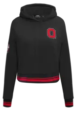 Pro Standard Ohio State Buckeyes Women's Classic Rib Cropped Pullover Hoodie