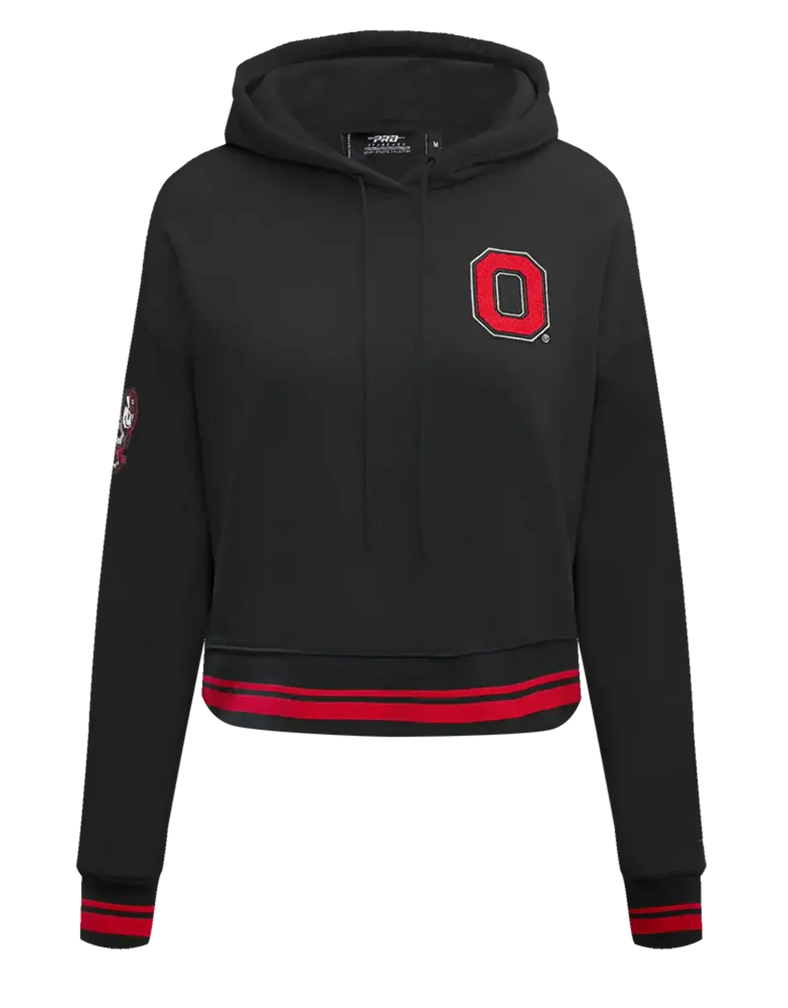 Pro Standard Ohio State Buckeyes Women's Classic Rib Cropped Pullover Hoodie