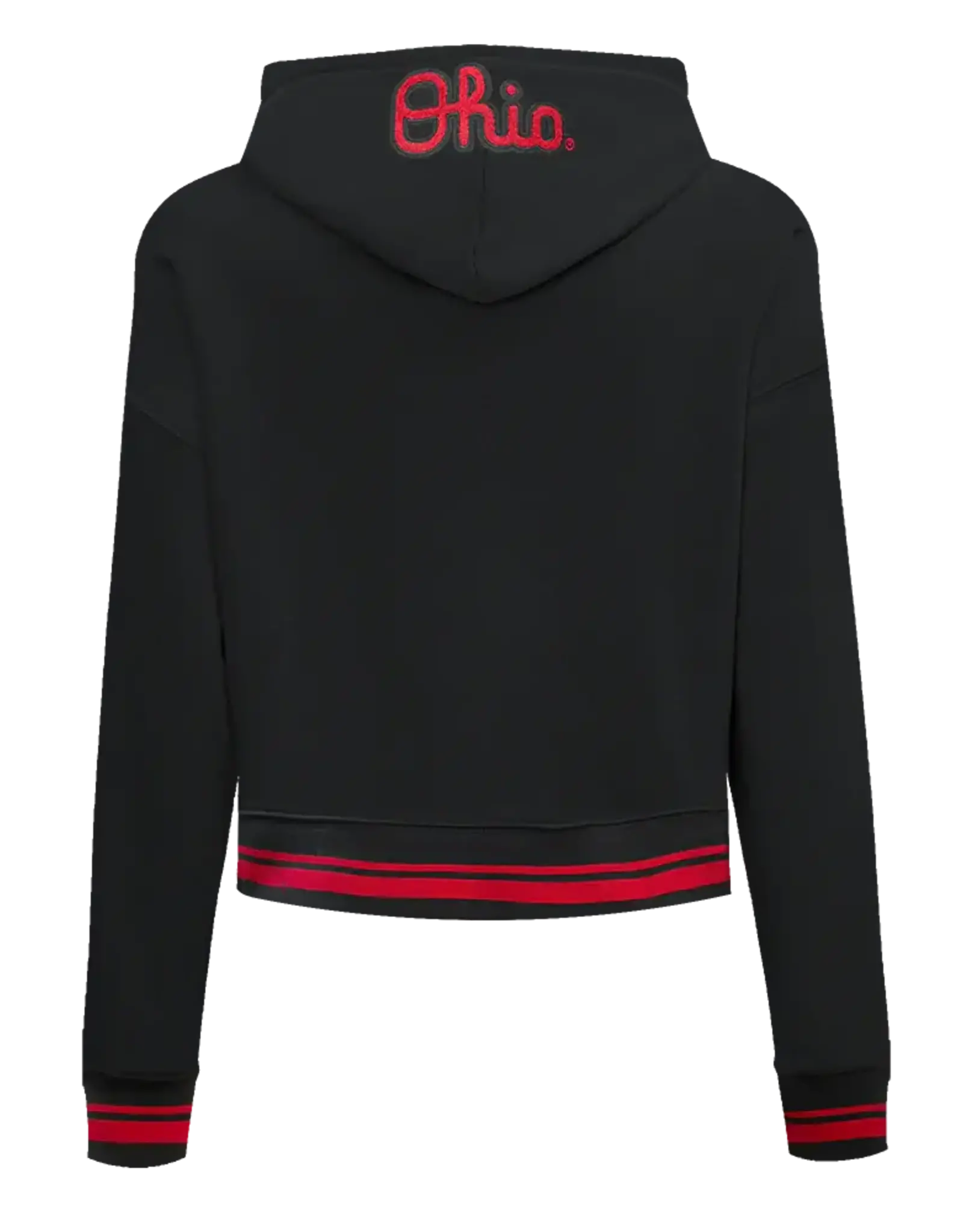 Pro Standard Ohio State Buckeyes Women's Classic Rib Cropped Pullover Hoodie