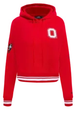 Pro Standard Ohio State Buckeyes Women's Classic Rib Cropped Pullover Hoodie