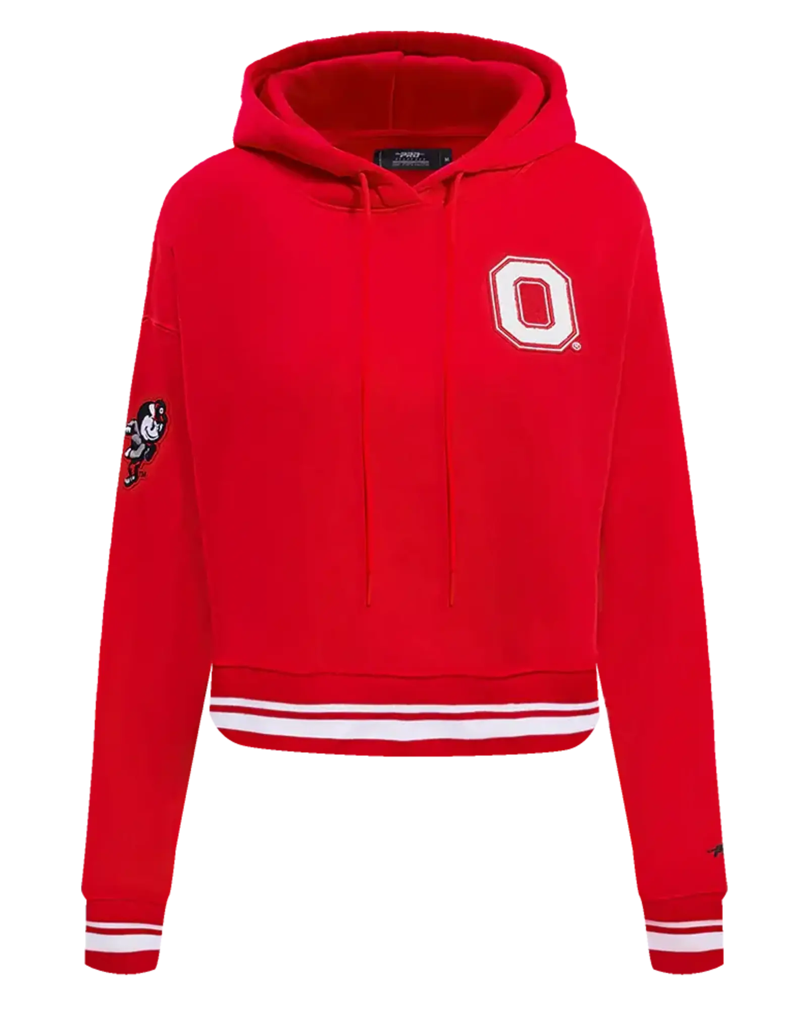 Pro Standard Ohio State Buckeyes Women's Classic Rib Cropped Pullover Hoodie