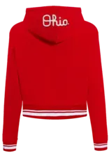 Pro Standard Ohio State Buckeyes Women's Classic Rib Cropped Pullover Hoodie