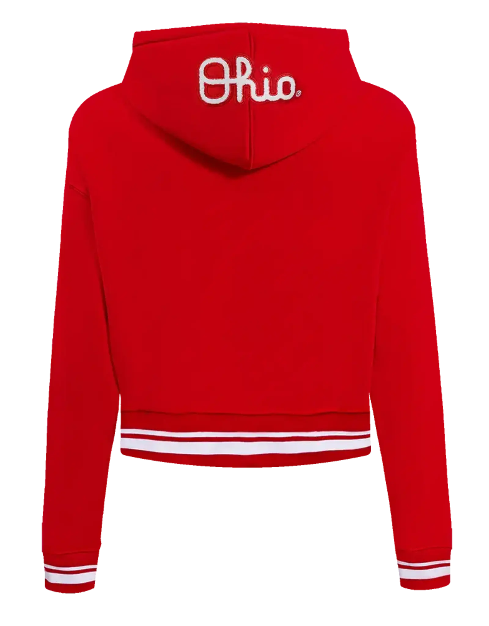 Pro Standard Ohio State Buckeyes Women's Classic Rib Cropped Pullover Hoodie