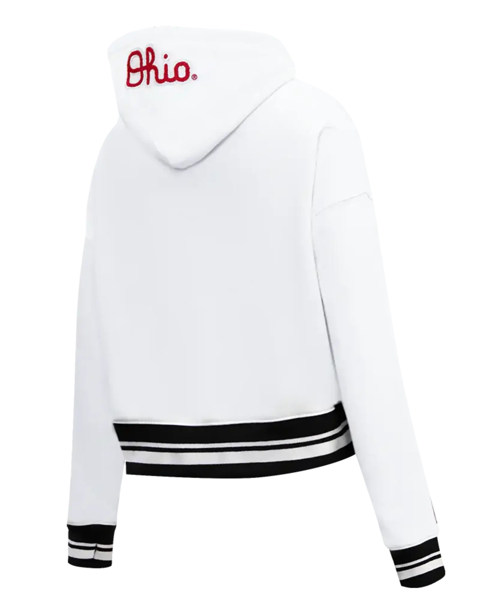 Pro Standard Ohio State Buckeyes Women's Classic Rib Cropped Pullover Hoodie