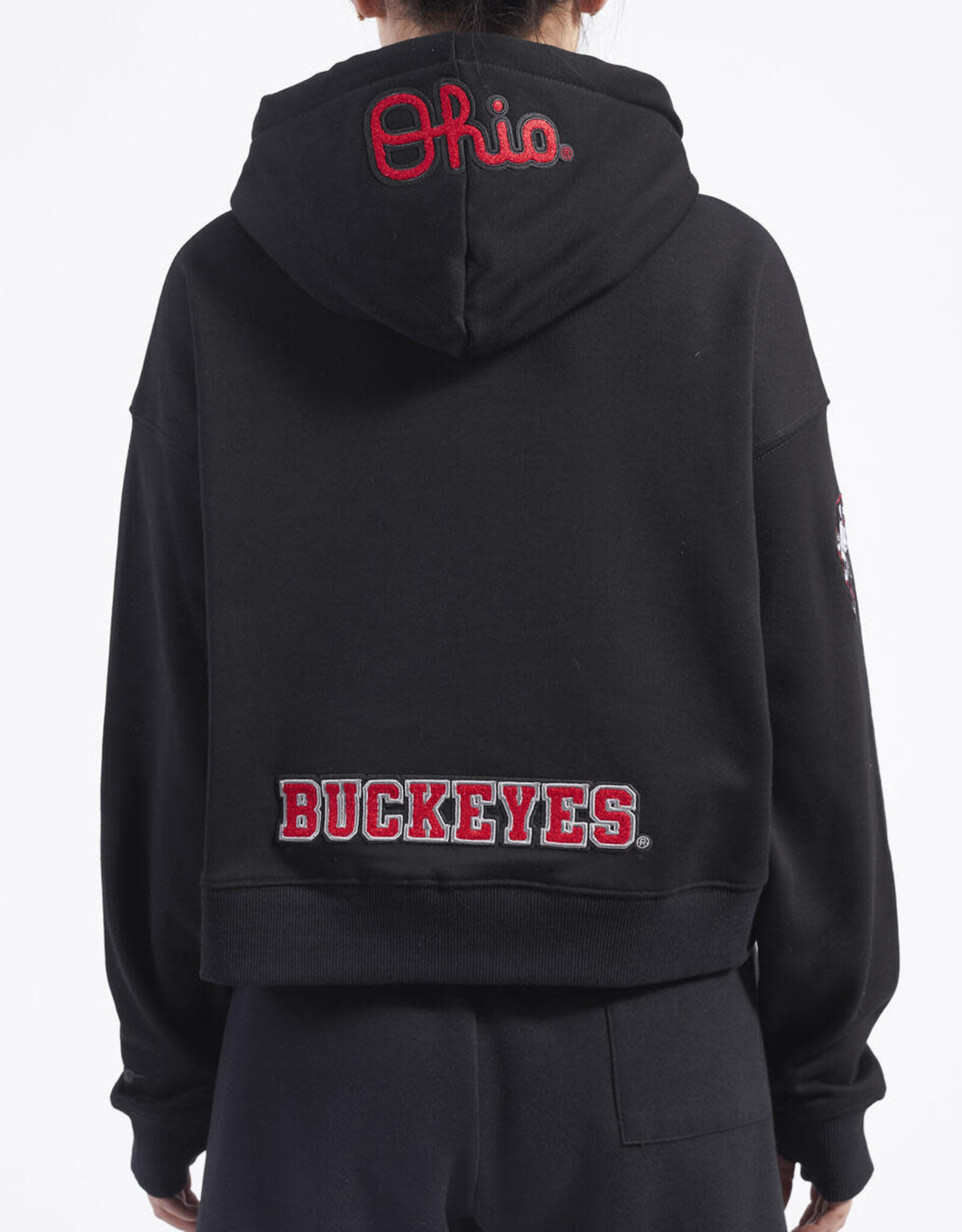 Pro Standard Ohio State Buckeyes Women's Classic Cropped Pullover Hoodie