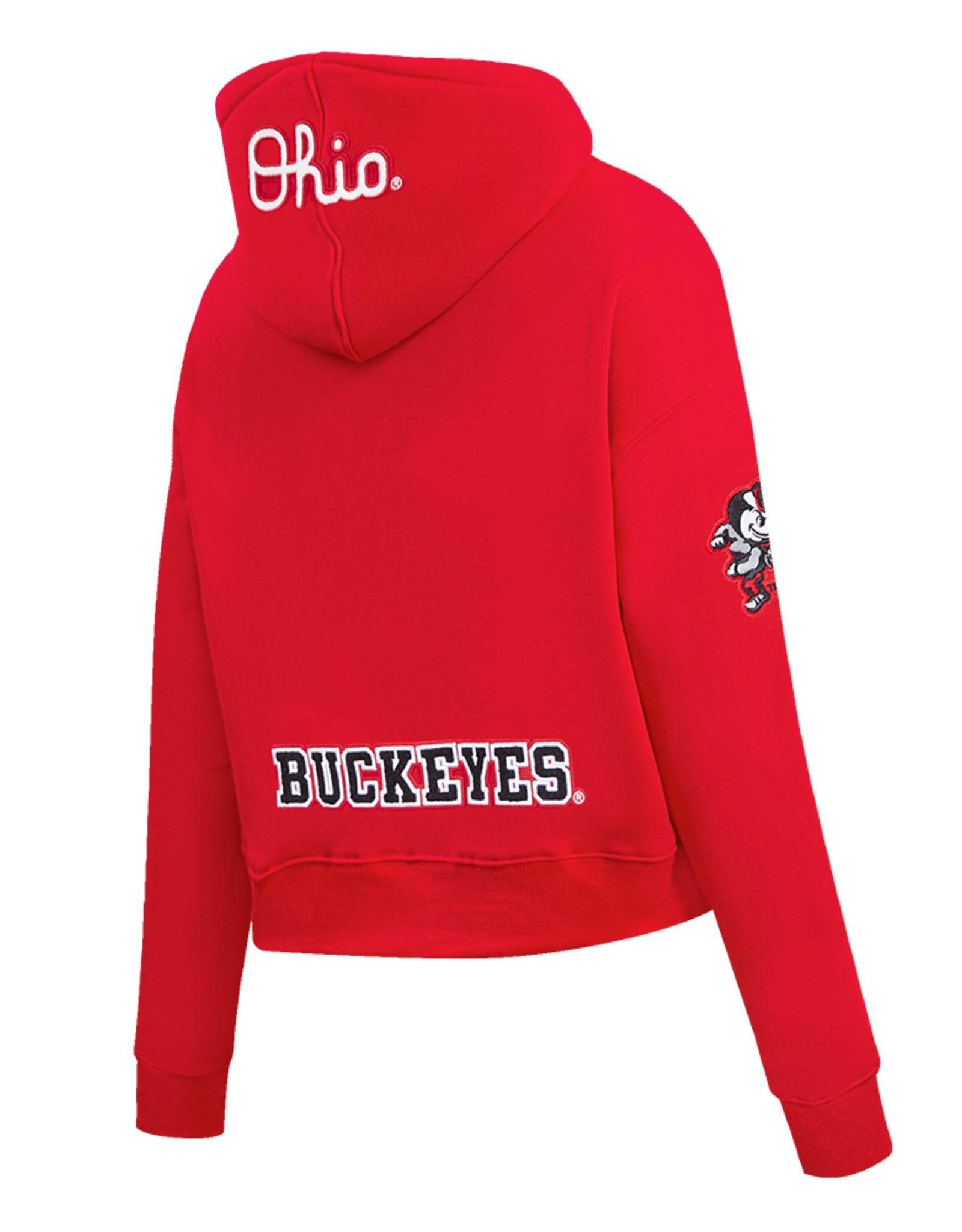 Pro Standard Ohio State Buckeyes Women's Classic Cropped Pullover Hoodie