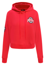 Pro Standard Ohio State Buckeyes Women's Classic Cropped Pullover Hoodie