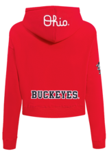 Pro Standard Ohio State Buckeyes Women's Classic Cropped Pullover Hoodie