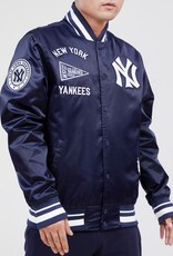 Pro Standard New York Yankees Men's Classic Retro Satin Jacket - Navy