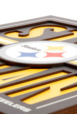 YOU THE FAN Pittsburgh Steelers 3D Slogan Series 12x12 Wall Art