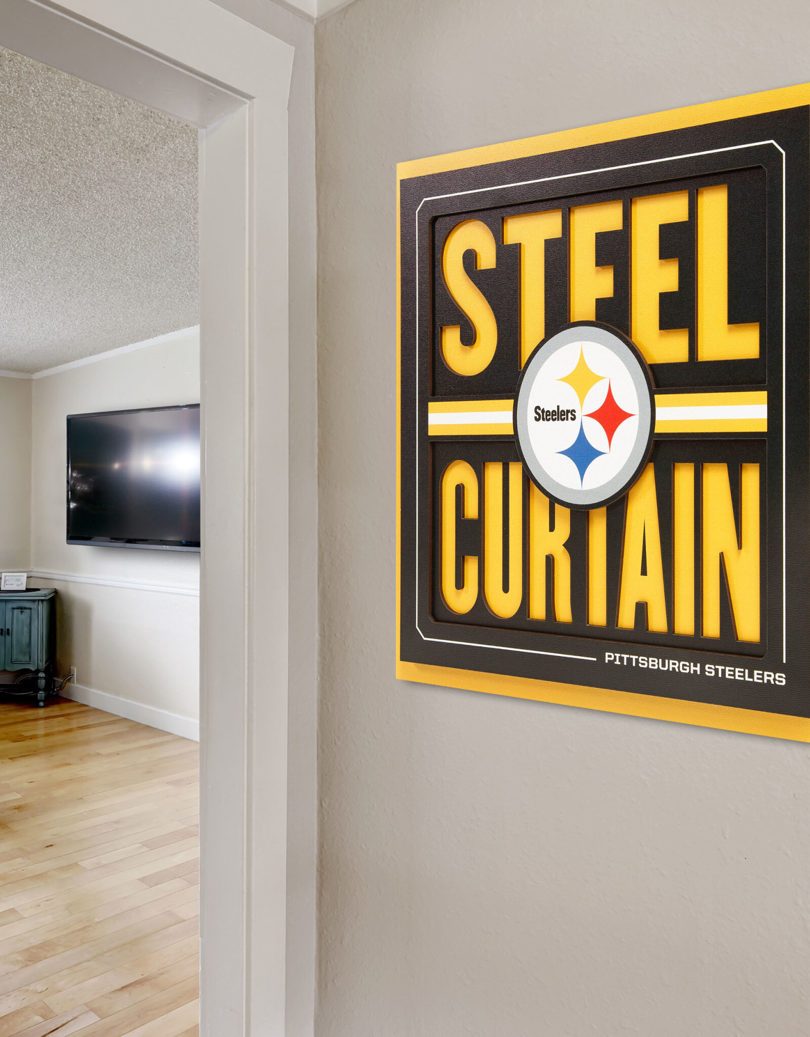 YOU THE FAN Pittsburgh Steelers 3D Slogan Series 12x12 Wall Art