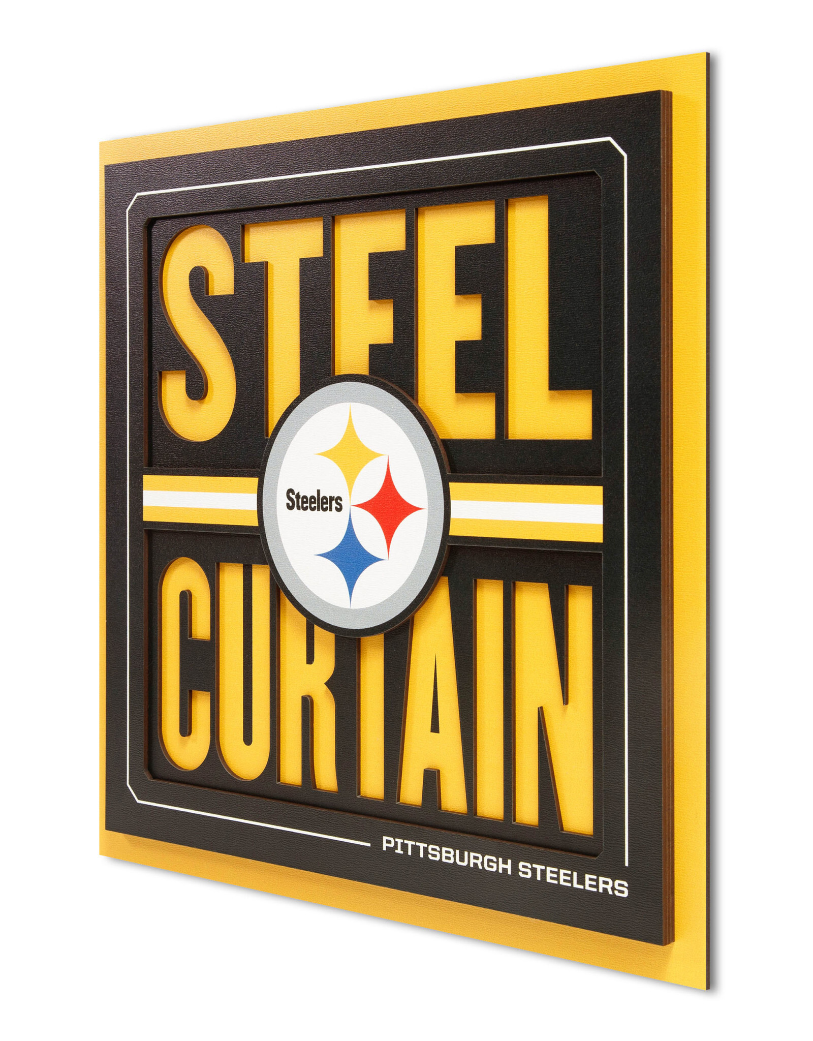 YOU THE FAN Pittsburgh Steelers 3D Slogan Series 12x12 Wall Art