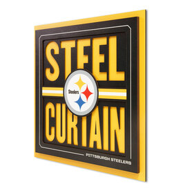 YOU THE FAN Pittsburgh Steelers 3D Slogan Series 12x12 Wall Art
