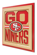 YOU THE FAN San Francisco 49ers 3D Slogan Series 12x12 Wall Art