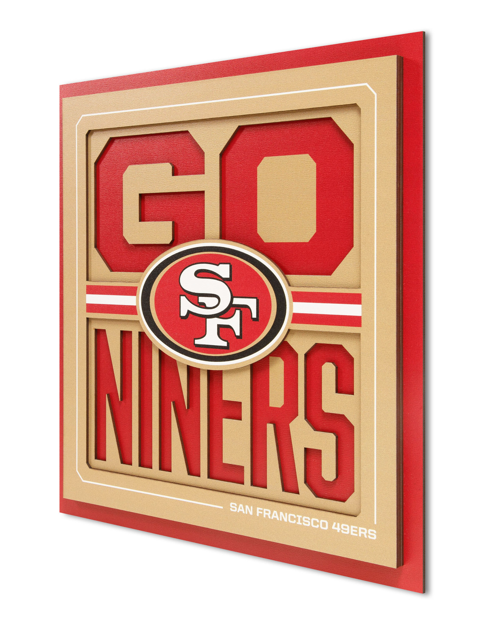YOU THE FAN San Francisco 49ers 3D Slogan Series 12x12 Wall Art