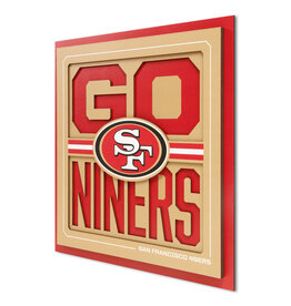 YOU THE FAN San Francisco 49ers 3D Slogan Series 12x12 Wall Art