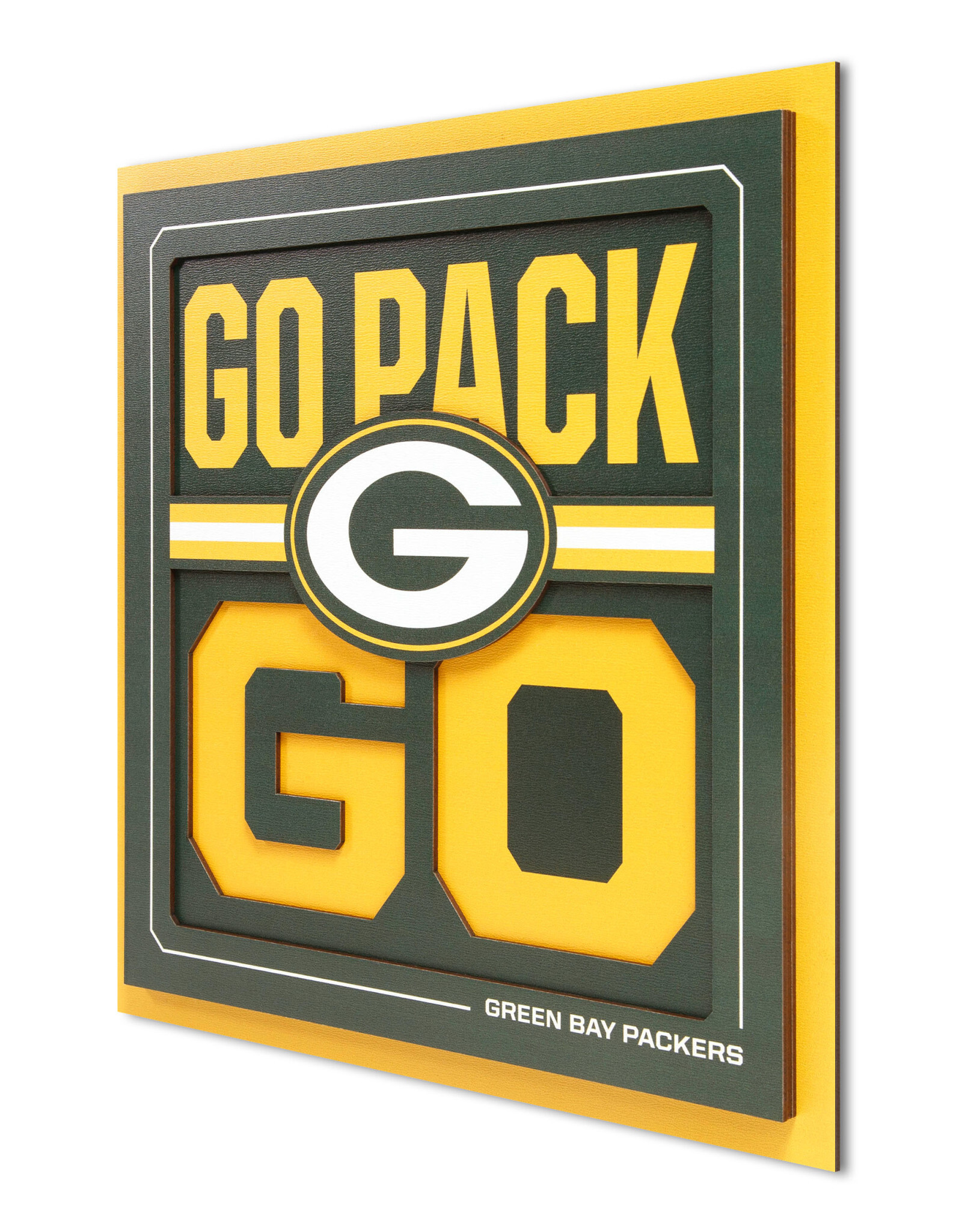 YOU THE FAN Green Bay Packers 3D Slogan Series 12x12 Wall Art