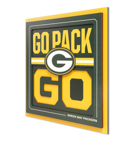 YOU THE FAN Green Bay Packers 3D Slogan Series 12x12 Wall Art