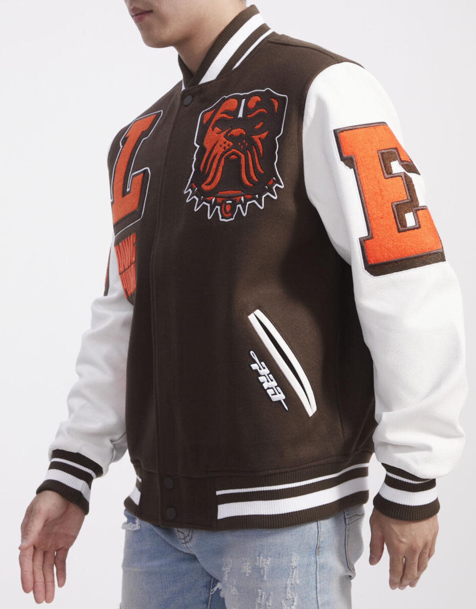 Pro Standard Cleveland Browns Men's Mash Up Varsity Jacket