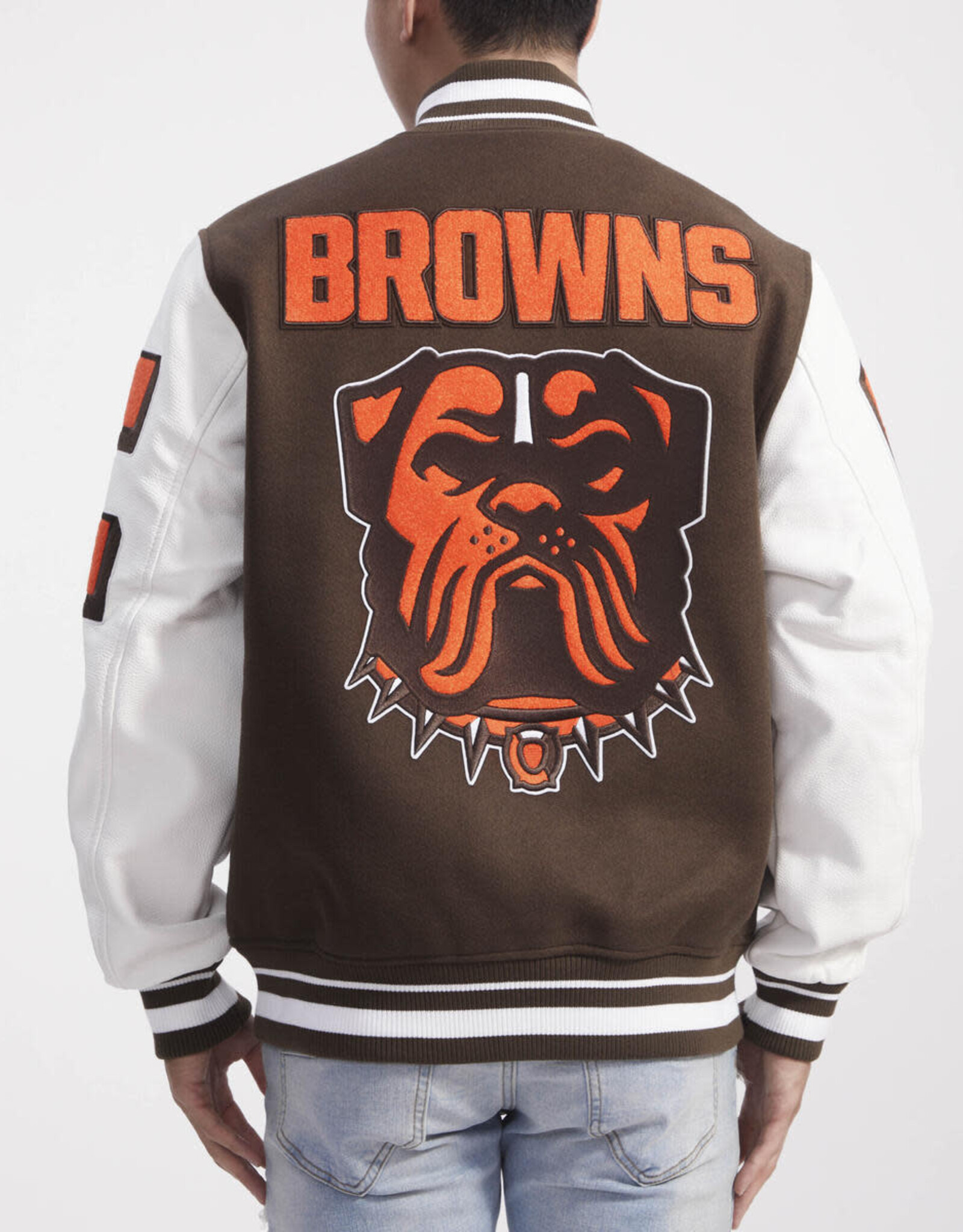 Pro Standard Cleveland Browns Men's Mash Up Varsity Jacket
